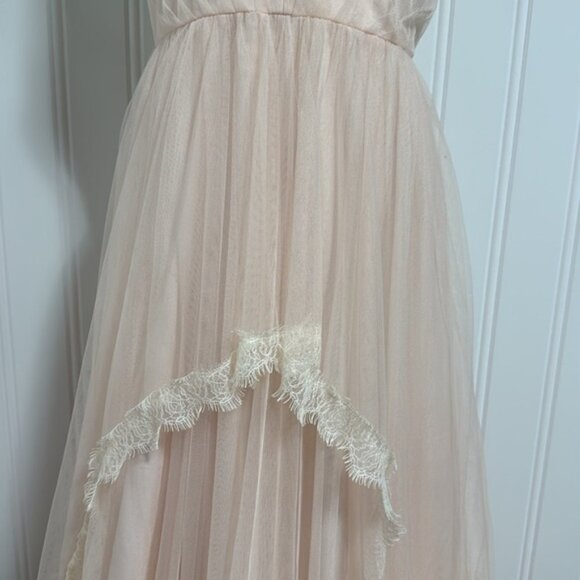 Watters blush pink delicate lace Lucy Gown Size 8 - Picture 7 of 12